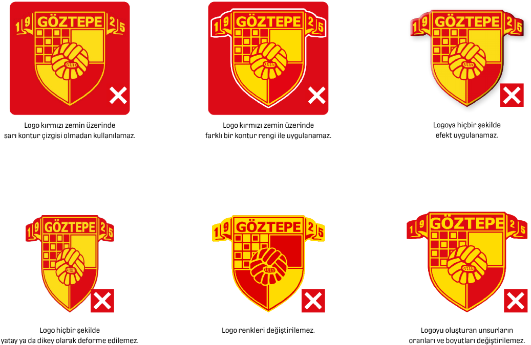 Göztepe Spor Kulübü Logo Hatalı Kullanımlar