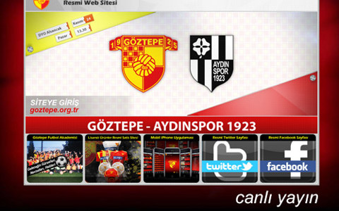 Aydınspor 1923 Maçı Resmi Sitede
