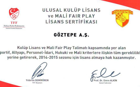 Ulusal Kulüp Lisansını Almaya Hak Kazandık