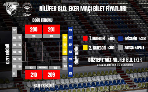 Nilüfer Bld. Eker Maçı Biletleri Satışa Çıkıyor!