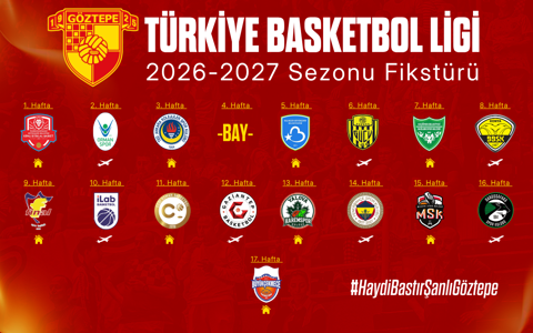 Türkiye Sigorta Türkiye Basketbol Ligi 2026-2027 Sezonu İlk Yarı Fikstürümüz